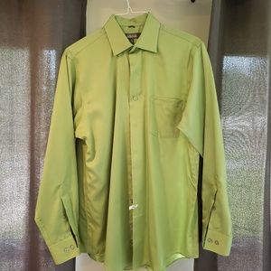 Kenneth Cole reaction green button down